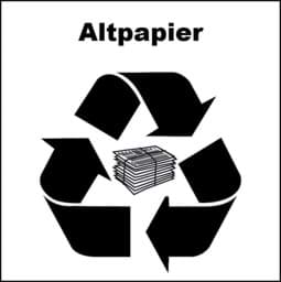Zeige Details für Logo Etikette für Altpapier Bild von Logo Etikette für Altpapier