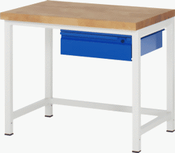 Zeige Details für Werkbank Basic-8, 1000x700x840-1040 mm LxTxH, mit Schublade Bild von Werkbank Basic-8, 1000x700x840-1040 mm LxTxH, mit Schublade