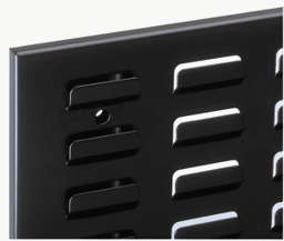 Zeige Details für Schlitzplattenwand 2000x450 mm HxB, RAL 9005 tiefschwarz
 Bild von Schlitzplattenwand 2000x450 mm HxB, RAL 9005 tiefschwarz