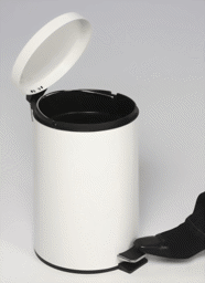 Zeige Details für Tretabfallsammler 3 Liter, weiss
 Bild von Tretabfallsammler 3 Liter, weiss