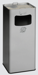 Zeige Details für Abfallsammler-Ascher-Kombination B 32 R, Farbe silber
 Bild von Abfallsammler-Ascher-Kombination B 32 R, Farbe silber