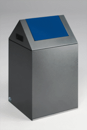 Zeige Details für Wertstoffsammelgerät WSG 40 S Korpus antik-silber, Einwurfklappe enzianblau Bild von Wertstoffsammelgerät WSG 40 S Korpus antik-silber, Einwurfklappe enzianblau