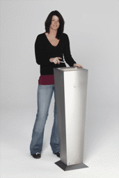 Zeige Details für Aschersäule H 110 in Pyramidenstumpfform, Edelstahl geschliffen
 Bild von Aschersäule H 110 in Pyramidenstumpfform, Edelstahl geschliffen