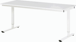Zeige Details für Arbeitstisch Serie RHE, B 2000 x T 800 x H 740-1040 mm, Melaminbeschichtete-Platte 22 mm
 Bild von Arbeitstisch Serie RHE, B 2000 x T 800 x H 740-1040 mm, Melaminbeschichtete-Platte 22 mm