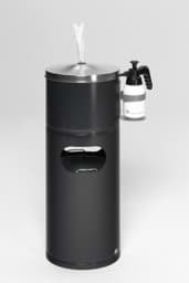 Zeige Details für Desinfektionsstation für Papiertücher mit Flaschenhalter und Inneneinsatz, Edelstahl Bild von Desinfektionsstation für Papiertücher mit Flaschenhalter und Inneneinsatz, Edelstahl