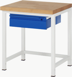 Zeige Details für Werkbank Basic-8, 750x700x840 mm LxTxH mit Schublade Bild von Werkbank Basic-8, 750x700x840 mm LxTxH mit Schublade