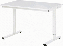 Zeige Details für Arbeitstisch Serie RHE, B 1250 x T 800 x H 740-1040 mm, Melaminbeschichtete-Platte 22 mm Bild von Arbeitstisch Serie RHE, B 1250 x T 800 x H 740-1040 mm, Melaminbeschichtete-Platte 22 mm