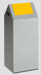 Zeige Details für Wertstoffsammelgerät WSG 55 S Korpus silber, Einwurfklappe verkehrsgelb Bild von Wertstoffsammelgerät WSG 55 S Korpus silber, Einwurfklappe verkehrsgelb
