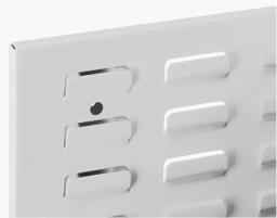 Zeige Details für Schlitzplattenwand 2000x450 mm HxB, RAL 7035 lichtgrau
 Bild von Schlitzplattenwand 2000x450 mm HxB, RAL 7035 lichtgrau