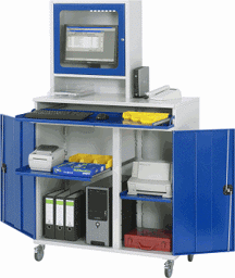 Zeige Details für Computer-Schrank - Modell 65, B 1100 x T 520 x H 1860 mm Bild von Computer-Schrank - Modell 65, B 1100 x T 520 x H 1860 mm