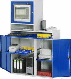Zeige Details für Computer-Schrank - Modell 65, B 1100 x T 520 x H 1770 mm Bild von Computer-Schrank - Modell 65, B 1100 x T 520 x H 1770 mm
