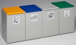 Zeige Details für Wertstoffsammelsystem 4-fach WSS 60 Liter für 110 Liter Säcke Bild von Wertstoffsammelsystem 4-fach WSS 60 Liter für 110 Liter Säcke