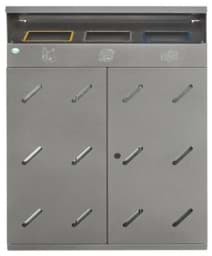 Zeige Details für Wertstoffsammelstation, 3-fach Einwurf, 300 ltr. Inhalt Bild von Wertstoffsammelstation, 3-fach Einwurf, 300 ltr. Inhalt