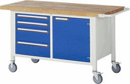 Zeige Details für Fahrbare Werkbank Modell 8470, B 1500xT 700xH 880mm, Buche-Massiv-Platte 40mm Bild von Fahrbare Werkbank Modell 8470, B 1500xT 700xH 880mm, Buche-Massiv-Platte 40mm