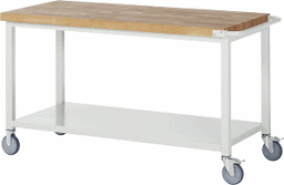 Zeige Details für Fahrbare Werkbank Modell 8000, B 1500xT 700xH 880-1080mm, Buche-Massiv-Platte 40mm Bild von Fahrbare Werkbank Modell 8000, B 1500xT 700xH 880-1080mm, Buche-Massiv-Platte 40mm