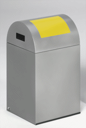Zeige Details für Wertstoffsammelgerät WSG 40 R Korpus silber, Einwurfklappe verkehrsgelb Bild von Wertstoffsammelgerät WSG 40 R Korpus silber, Einwurfklappe verkehrsgelb