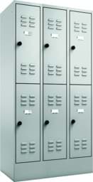 Zeige Details für Garderobenschrank 3 AbteileTotal 6 Fächer, Abteilbreite 350 mm, komplett RAL 7016 anthrazitgrau Bild von Garderobenschrank 3 AbteileTotal 6 Fächer, Abteilbreite 350 mm, komplett RAL 7016 anthrazitgrau