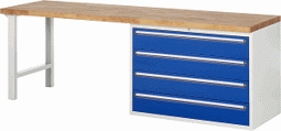 Zeige Details für Werkbank Modell 7709, B 2500xT 700xH 840mm, Buche-Massiv-Platte 40 mm Bild von Werkbank Modell 7709, B 2500xT 700xH 840mm, Buche-Massiv-Platte 40 mm