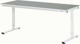 Zeige Details für Arbeitstisch Serie RHE, B 2000 x T 800 x H 740-1040 mm, Linoleum-/Universal-Platte 25 mm
 Bild von Arbeitstisch Serie RHE, B 2000 x T 800 x H 740-1040 mm, Linoleum-/Universal-Platte 25 mm