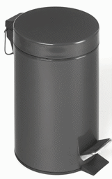 Zeige Details für Tretabfallsammler 3 Liter, Edelstahl poliert
 Bild von Tretabfallsammler 3 Liter, Edelstahl poliert