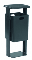 Zeige Details für Rechteck-Stand-Abfallbehälter, Inhalt 40 Liter, feuerverzinkt, zum aufdübeln Bild von Rechteck-Stand-Abfallbehälter, Inhalt 40 Liter, feuerverzinkt, zum aufdübeln