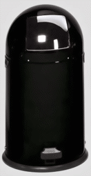 Zeige Details für Abfallsammler 22 Liter mit Edelstahl Einwurfklappe, Farbe RAL 9005 schwarz
 Bild von Abfallsammler 22 Liter mit Edelstahl Einwurfklappe, Farbe RAL 9005 schwarz