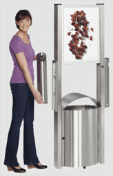 Zeige Details für Abfallsammler Design Edelstahl 50 Liter Inhalt mit Werbeflächen und Ascher
 Bild von Abfallsammler Design Edelstahl 50 Liter Inhalt mit Werbeflächen und Ascher