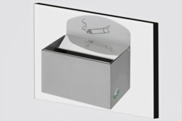 Zeige Details für Wandascher aus Edelstahl WH 9
 Bild von Wandascher aus Edelstahl WH 9