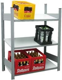 Zeige Details für Getränkekistengrundregal, Höhe 1330 mm
 Bild von Getränkekistengrundregal, Höhe 1330 mm