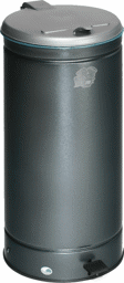 Zeige Details für Abfallsammler 66 Liter mit Fusspedal, Farbe antik-silber Bild von Abfallsammler 66 Liter mit Fusspedal, Farbe antik-silber