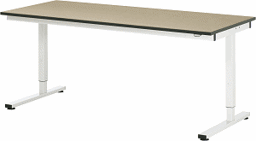 Zeige Details für Arbeitstisch Serie RHE, B 2000 x T 800 x H 740-1040 mm, MDF-Platte 22 mm
 Bild von Arbeitstisch Serie RHE, B 2000 x T 800 x H 740-1040 mm, MDF-Platte 22 mm