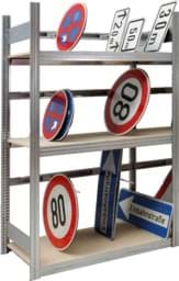 Zeige Details für Schildergrundregal, Breite 1285 mm, Höhe 2500 mm, Tiefe 600 mm Bild von Schildergrundregal, Breite 1285 mm, Höhe 2500 mm, Tiefe 600 mm