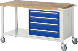Zeige Details für Fahrbare Werkbank Modell 8262, B 1500xT 700xH 880mm, Buche-Massiv-Platte 40mm Bild von Fahrbare Werkbank Modell 8262, B 1500xT 700xH 880mm, Buche-Massiv-Platte 40mm