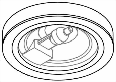 Bild von Niedervolt Deckeneinbauspot 1x20 Watt