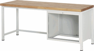 Bild von Werkbank Modell 8250, B 2000xT 700xH 840-1040mm, Buche-Massiv-Platte 40mm