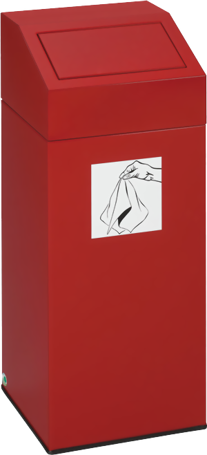 Bild von WS 76 L, Farbe RAL 3000 feuerrot für Putztücher, für 110 Liter Säcke