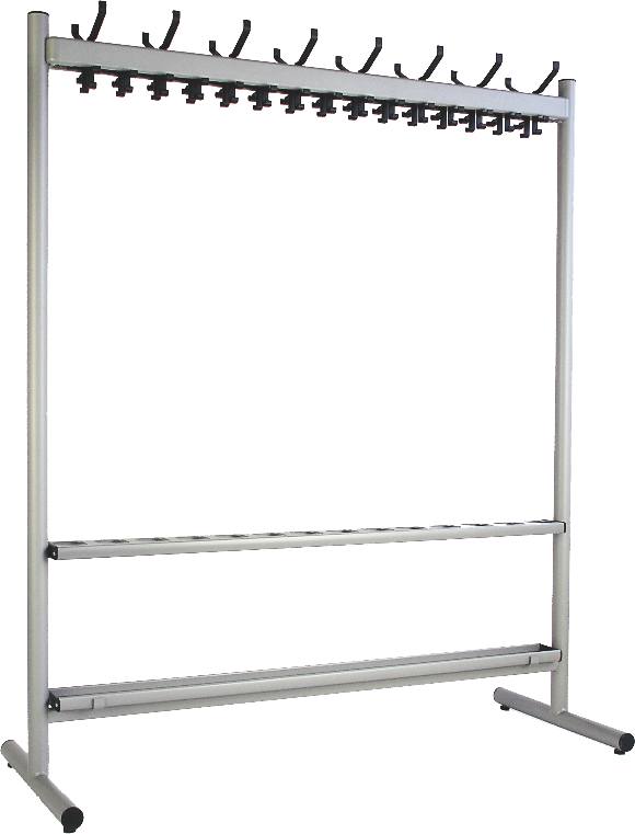 Bild von Standgarderobe Alu-Haken Länge 1100 mm mit Schirmgarnitur