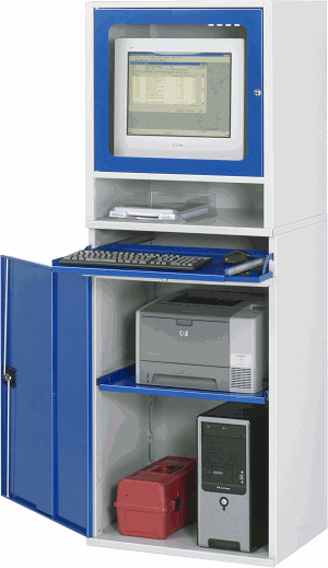 Bild von Computer-Schrank - Modell 65, B 650 x T 520 x H 1770 mm