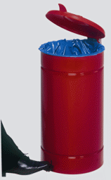 Bild von Tretabfallsammler 60 Liter, rot für 60 Liter Abfallsäcke
