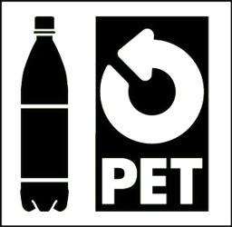 Bild von Logo Etikette für PET-Abfall