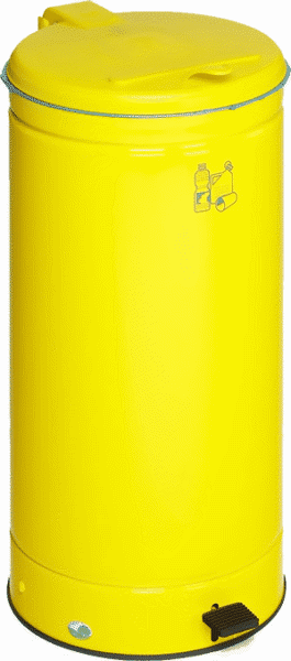 Bild von Abfallsammler 66 Liter mit Fusspedal, Farbe gelb
