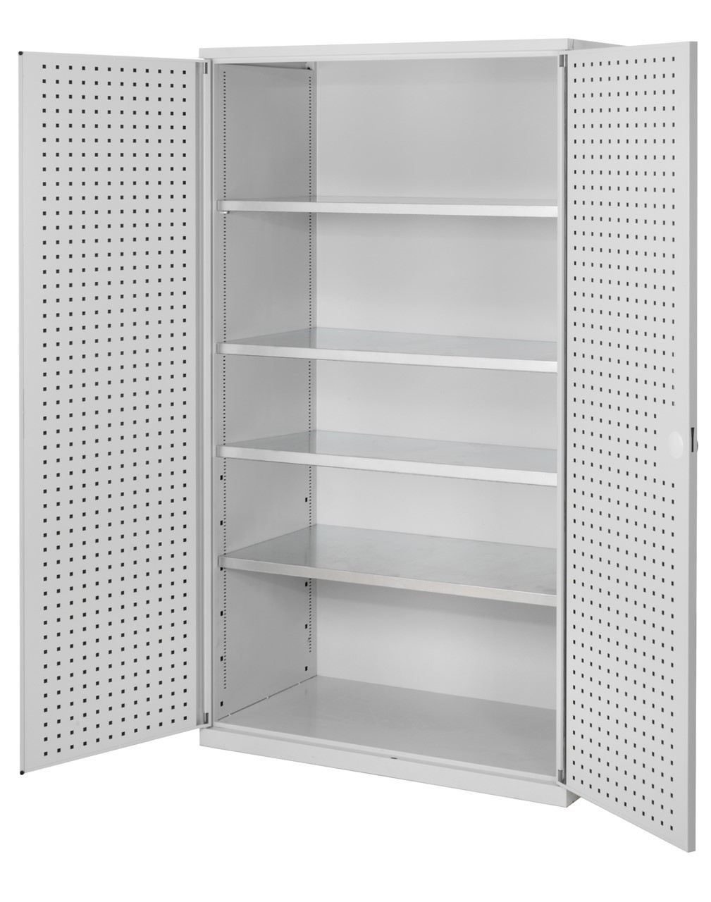 Bild von Grossvolumenschrank 1950x1130x590 mm HxBxT, Korpus RAL 7035 lichtgrau, Türen RAL 7035 lichtgrau