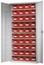Bild von Ordnungsschrank mit Lagersichtkästen, 1950x950x400 mm HxBxT, Modell 41, RAL 7035 lichtgrau