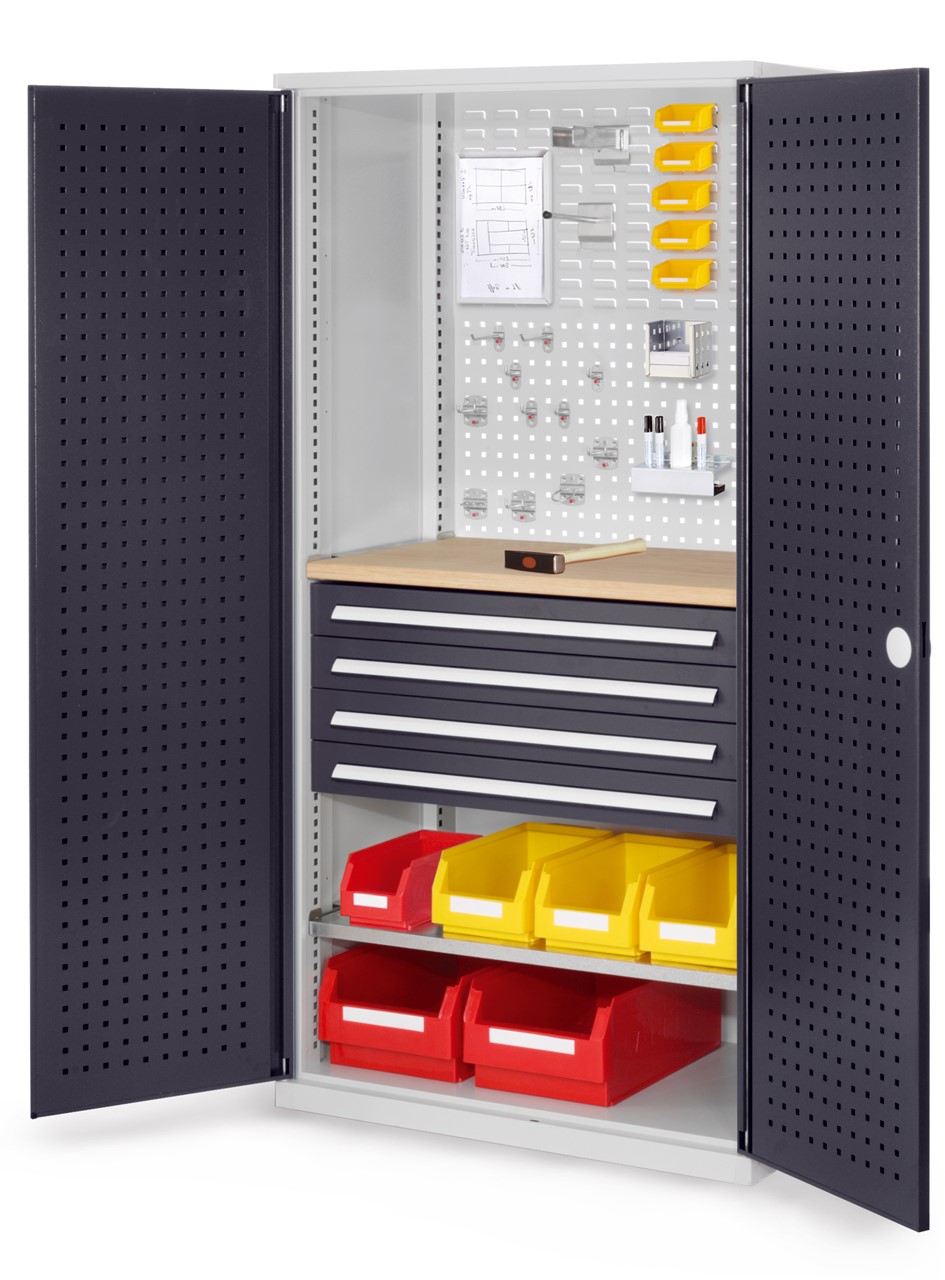 Bild von Schubladenschrank mit Schubladen und Fachböden 1950x1000x600 mm HxBxT