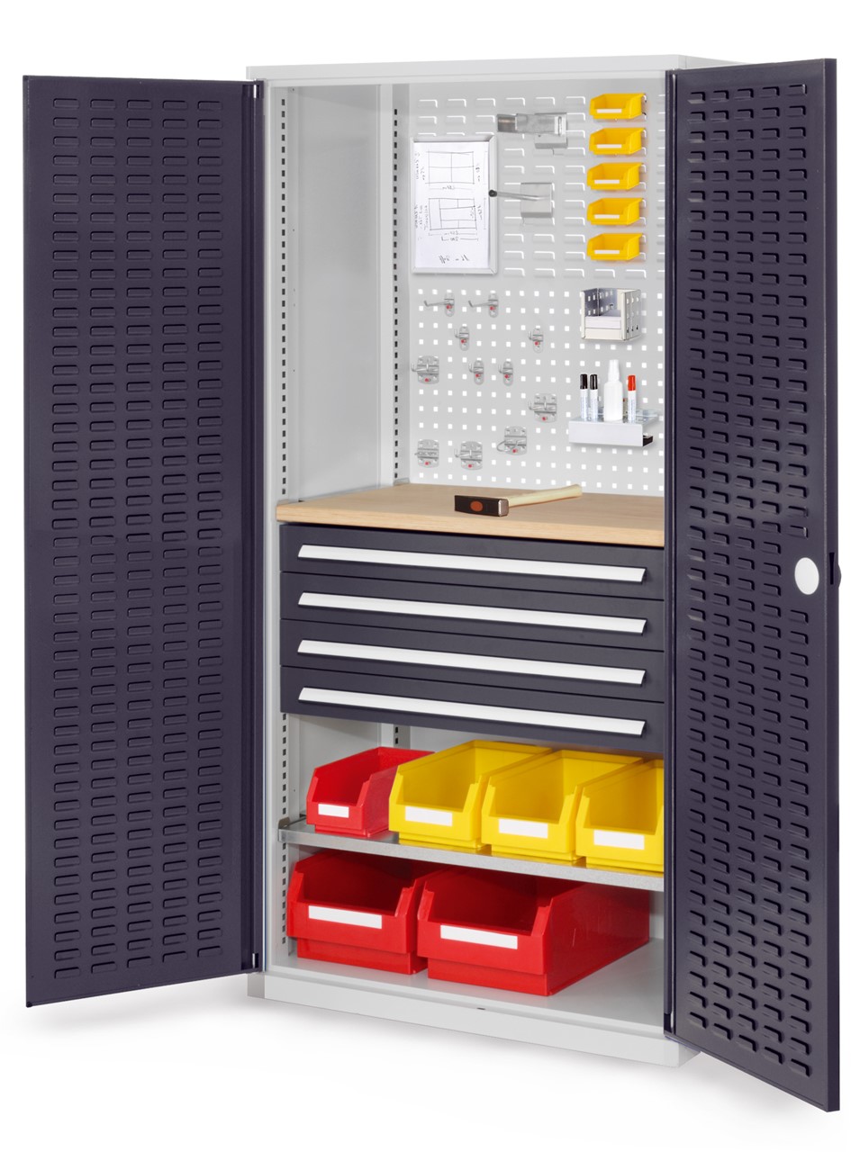 Bild von Schubladenschrank mit Schubladen und Fachböden 1950x1000x600 mm HxBxT