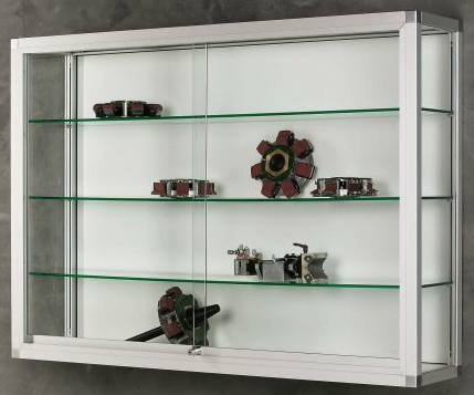 Bild von Vitrine eckig 1520x1000x250 mm BxHxT ESG mit Alurahmen