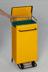 Bild von Hygiene-Abfallsammler 90 Liter mit Pedal, fahrbar, gelb
