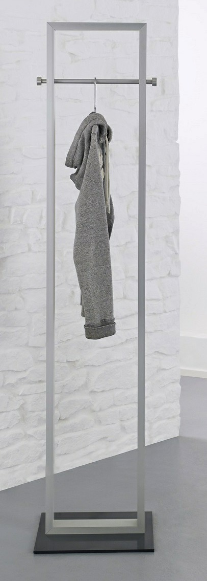 Bild von Standgarderobe 2 Haken silber