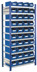 Bild von Sichtlagerkästen-Grundregal, Modell 13, Profile RAL 5010 enzianblau