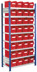Bild von Sichtlagerkästen-Grundregal, Modell 12, Profile RAL 5010 enzianblau